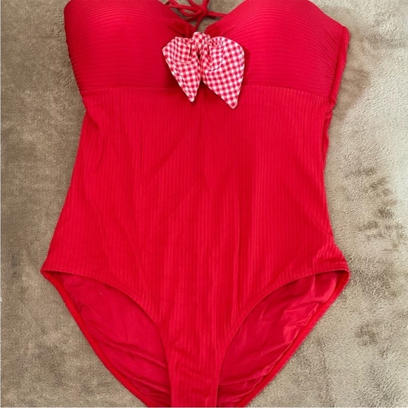 ❤️Matilda Jane - Red Poolside Party One Piece Swimsuit - XL - Picture 3 of 10